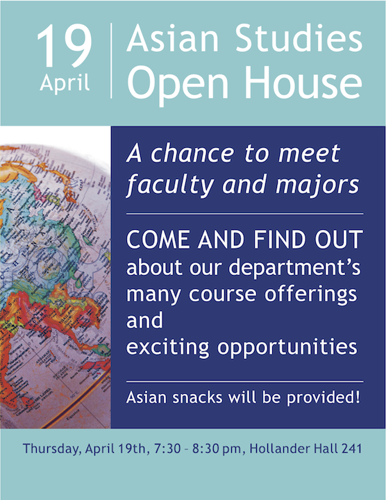 Asian Studies Open House, Williams College