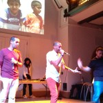 DAM, a Palestinian hip-hop group entertains students