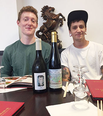 Julian Smedley( on the left) in Le Grand Bol Chinese restaurant