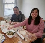 Making dumplings for Chinese new year, 2022